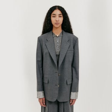EENK Single-Breasted Blazer - Grey