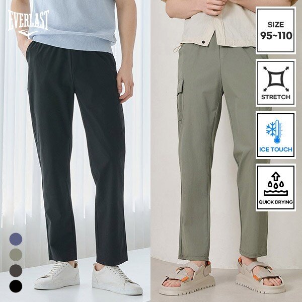 에버라스트 여름 남성 나일론 밴딩 아이스팬츠 쿨바지 냉감바지 Bon-2582