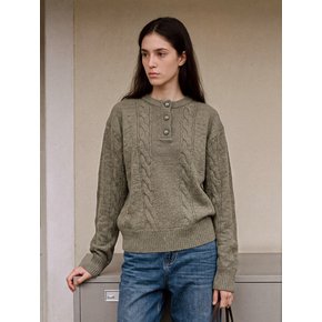 HERRIT HENRY NECK KNIT (GREIGE)