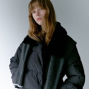 Detachable Knit Shawl Goose Down KD4XJ4040_10