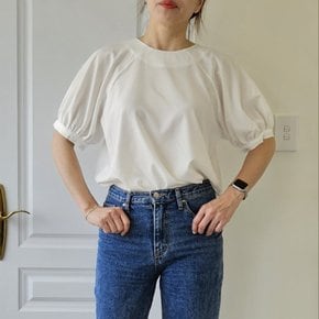 여름 반팔 퍼프 소매 루즈핏 흰색 화이트 남방 오버핏 노카라 오피스룩 정장 빅사이즈 66 77