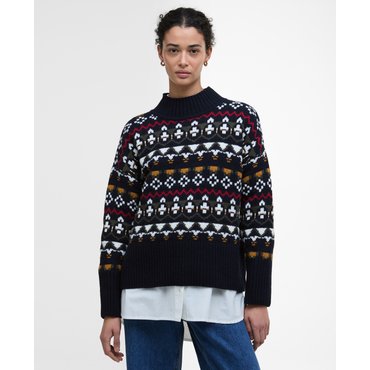 바버 25FW 여성 네이비 Larisa 니트 URSW5F301N2