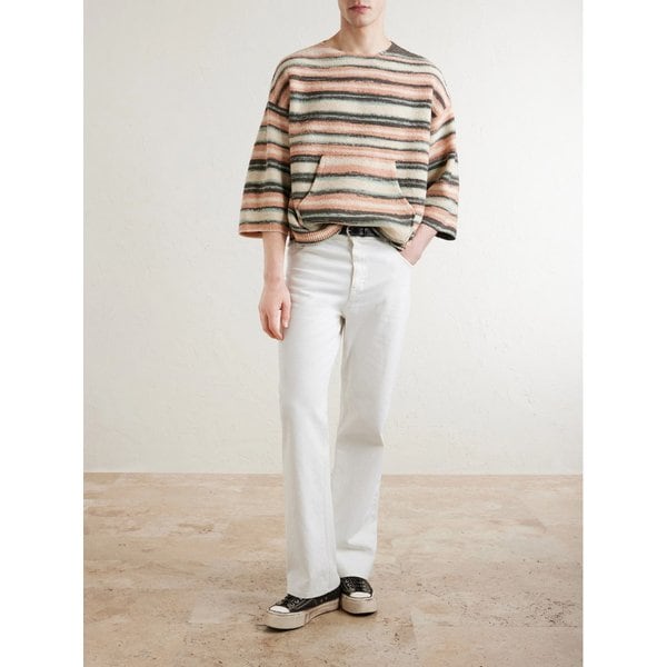 버로우 스트라이프 울 캐시미어 블렌드 스웨터 46376663162938980