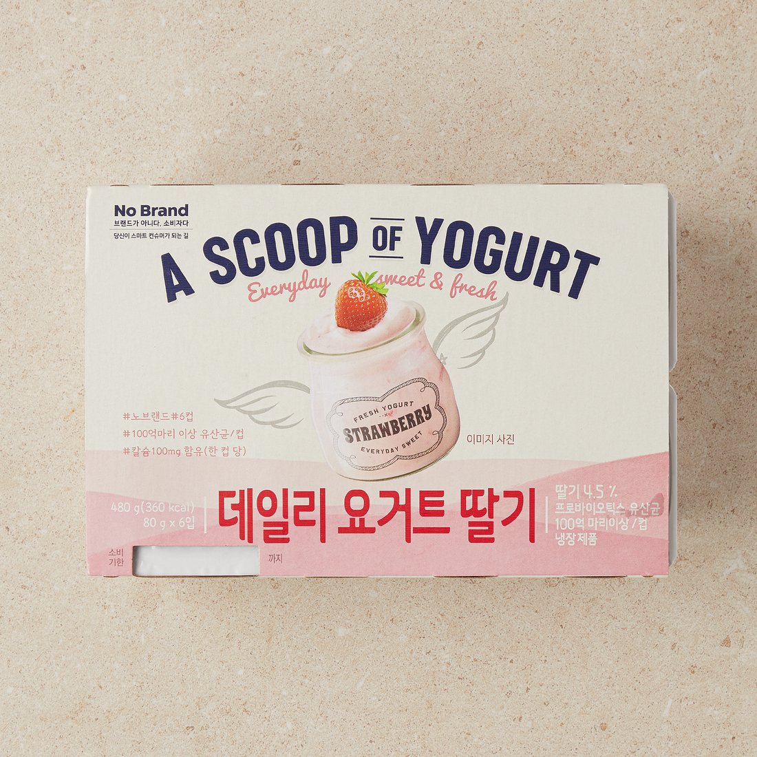 노브랜드 데일리 요거트 딸기 80g*6입, 믿고 사는 즐거움 SSG.COM