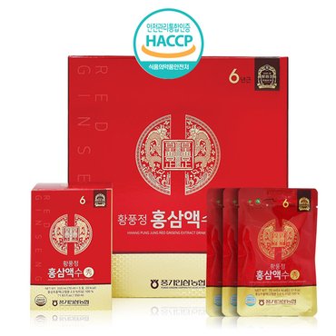 황풍정 [풍기인삼농협] 황풍정 6년근 홍삼액 수 70ml x 30포 /쇼핑백 포함