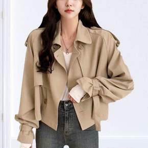 가죽자켓 레더JK 재킷 점퍼 데일리 포멀룩 여자 더블단추 크롭기장