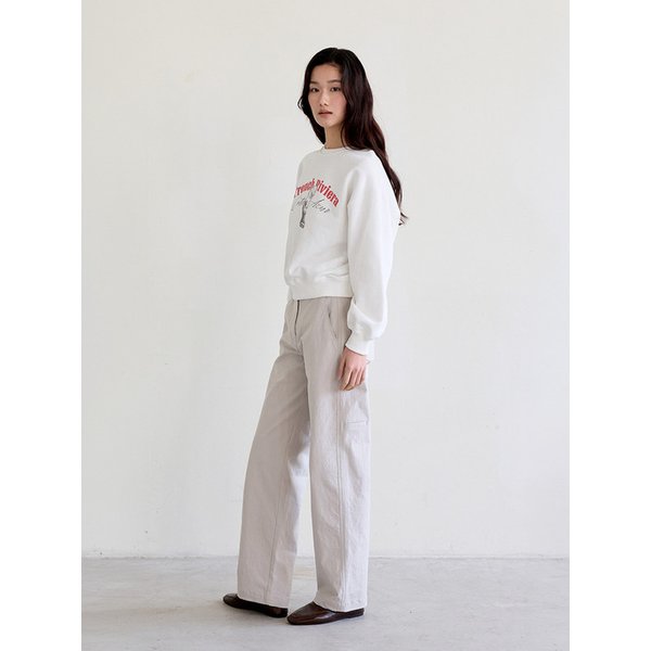 Graphic Print Crewneck Sweatshirt (Ivory)