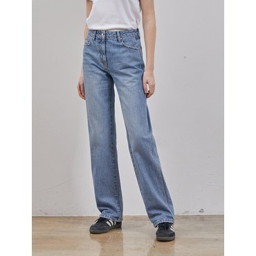 률앤와이 DENIM CLASSIC STRAIGHT PANTS BLUE