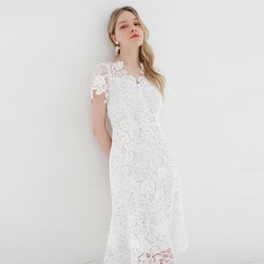 퓨어러브 레이스 드레스 (화이트) Pure love lace dress (White)