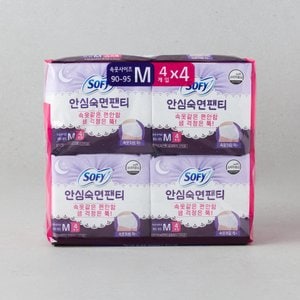  쏘피 안심숙면 팬티 M 4P*4