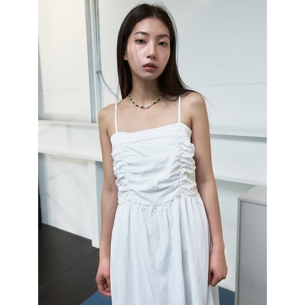 셔링 포그 롱 원피스 [white]