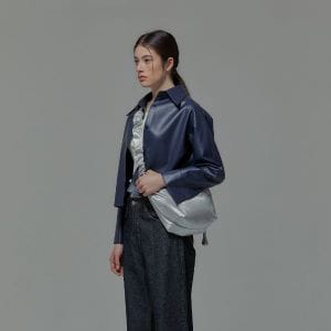 조셉앤스테이시 [7/16 예약배송]Daily Shirring Bag M Sleek Silver