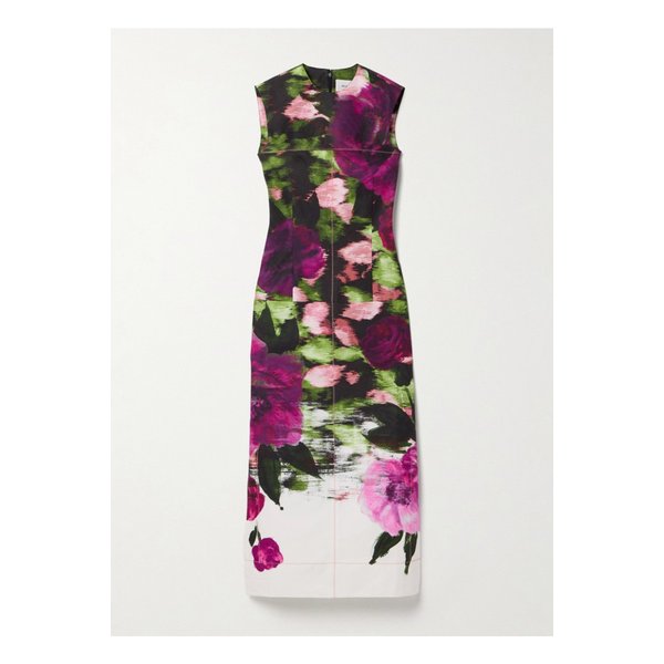 플로럴 프린트 코튼 파유 미디 드레스 멀티컬러 1647597339805399