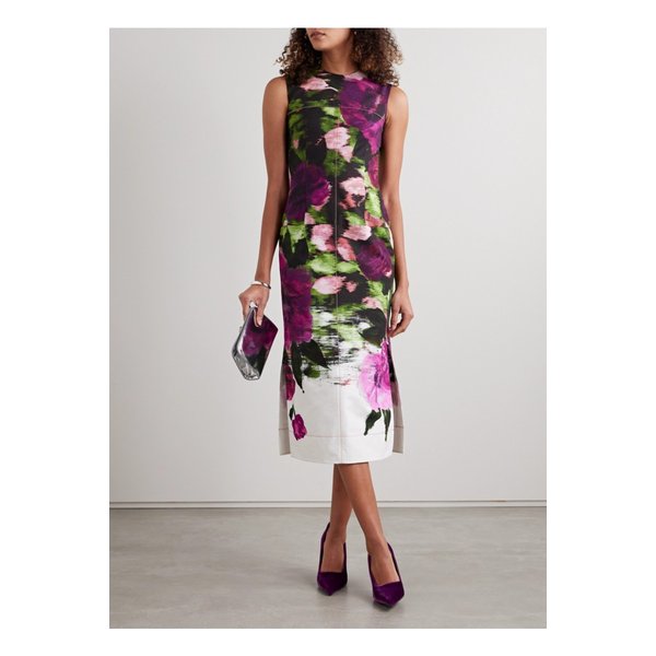 플로럴 프린트 코튼 파유 미디 드레스 멀티컬러 1647597339805399