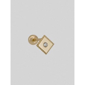 14k flat dia mini cubic piercing