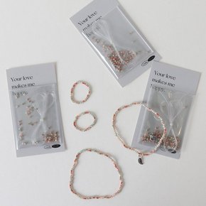 비즈 반지 팔찌 만들기 DIY 로즈 썸머 세트 키트 악세사리 재료