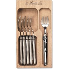 영국 라귀올 커트러리 Laguiole 6pc Cake Fork Set in CD 스테인리스 스틸 1709588