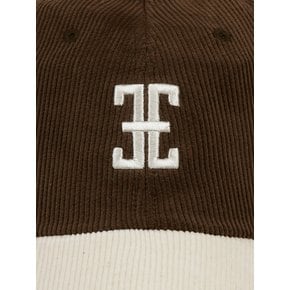 COLORATION CLASSIC LOGO CORDUROY BALL CAP (BROWN IVORY)