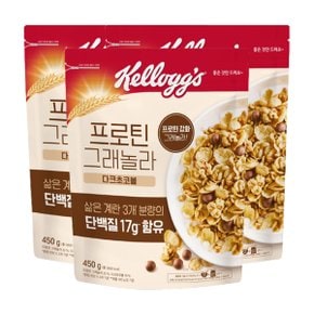 켈로그 프로틴 그래놀라 다크 초코 450g 3개