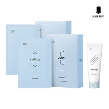 AHC 큐템 레이저 마스크 세트 28ml 10ea x2 + 퓨리파잉 폼 클렌저 150ml