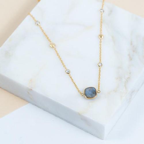 아우리 주얼리 목걸이/팬던트 N3266 Iseo Labradorite & Gold Vermeil Necklace