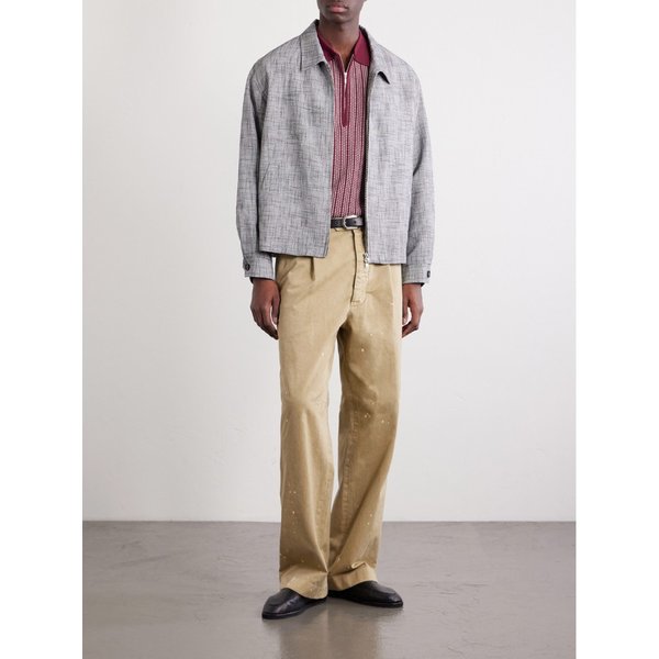 빔스 자카드 니트 코튼 하프 집업 폴로 셔츠 46376663162982610