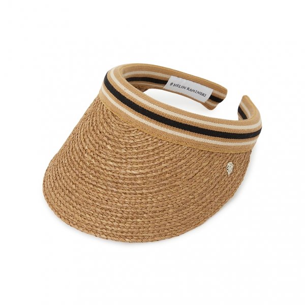 [부산점] 비앙카 10 스트라이프 여성 바이저 HAT52490 NOUGAT BLACK