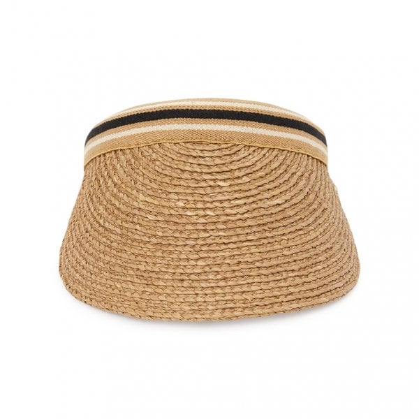 [부산점] 비앙카 10 스트라이프 여성 바이저 HAT52490 NOUGAT BLACK