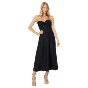 4524947 Madewell 100% Linen Cutout Strapless Midi Dress