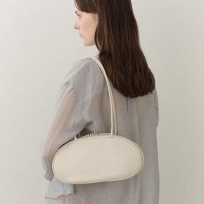 Pebble medium shoulder bag Wrinkled ivory