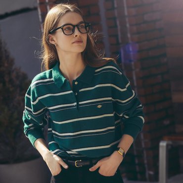 틸아이다이 Color mixed wool polo knit_Green