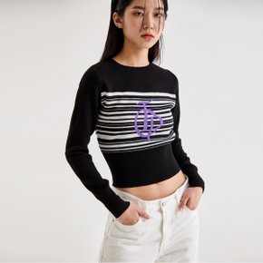 [TOPGIRL] TG STRIPE JACQUARD KNIT TOP_T226TP141(WO)