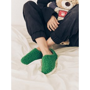 Holiday Fur Patform Loafers - Chunky Green