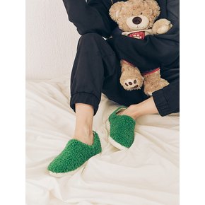 Holiday Fur Patform Loafers - Chunky Green