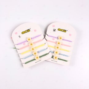 목줄 강아지 꽃 뜨개 중형견 소형견 대형견 강아지목줄 고양이 반려견 5P 식별 인식표