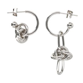 [해외배송] 저스틴 클렌퀏 다리아 노트 후프 귀걸이 DARIAEARRINGS PALLADIUM