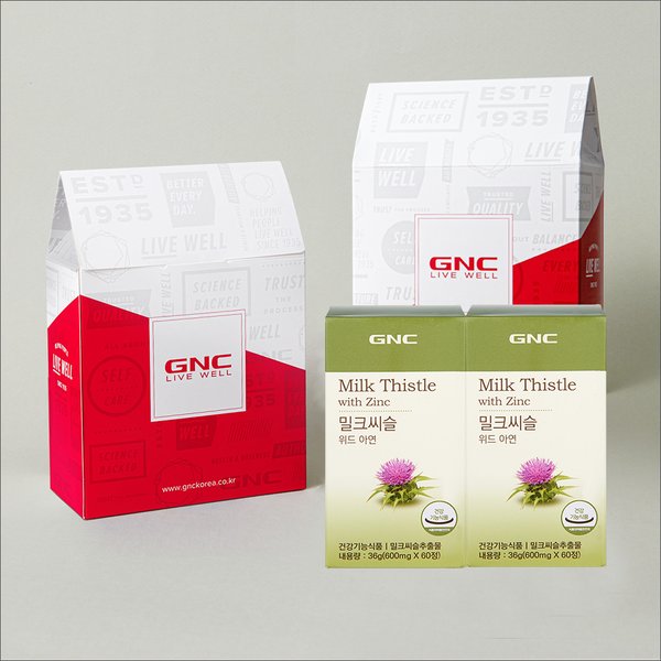 밀크씨슬 위드 아연 2개 세트쇼핑백+선물박스