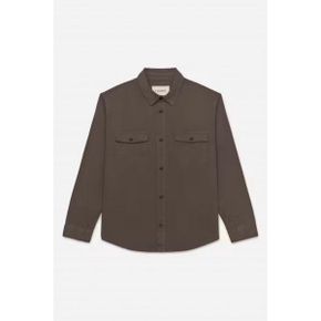 5341358 FRAME Mens Fashion Denim Shirt In Dark Olive