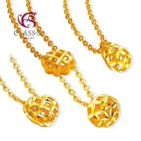 순금24K 컷팅스타일하트1 금목걸이 7.5g