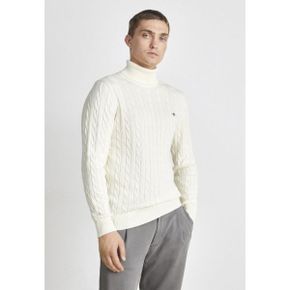 5080115 GANT CABLE TURTLE NECK - Jumper cream