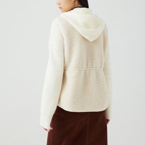 여 덤블보아 집업 베스트(IVORY / BEIGE / KHAKI / CHACOAL)