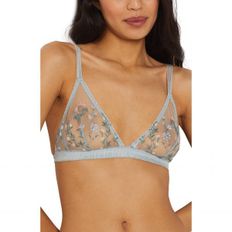 4630977 Etam Jardin Embroidered Mesh Triangle Bra