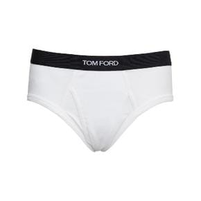 TOM FORD 화이트 코튼 로고 팬티 T4LC11040100