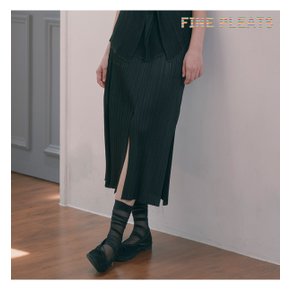 [FINE PLEATS] 피네 플리츠 포켓 펜슬 스커트 블랙