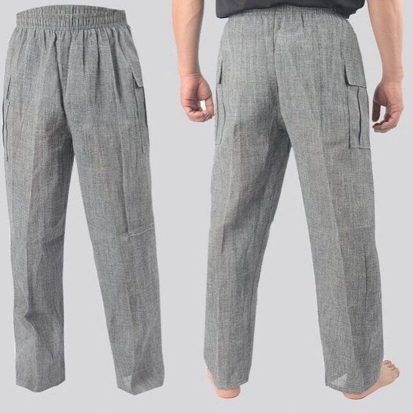 남자 여름 시원한 인견 마 밴딩 포켓 바지 OC-PTS-SW3C44B4