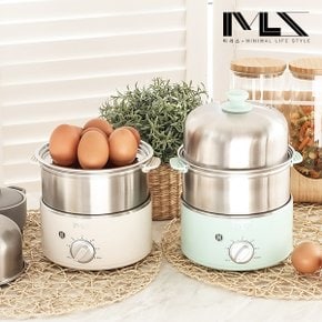 올스텐 2단 멀티 계란찜기 계란삶는기계 호빵 고구마 에그쿠커 MS-600SA 계란찜용기 포함