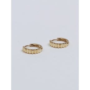 [싱글판매]14K gold one touch stripe earring