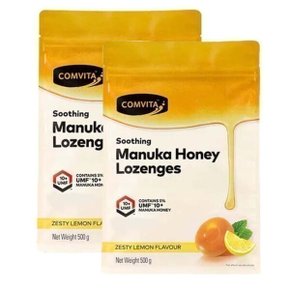 마누카꿀 캔디 500g 대용량 2팩 2가지맛 레몬맛 엘더베리 비타민C 프로폴리스 캔디