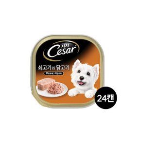 시저 쇠고기와 닭고기 100g 24캔/무료배송