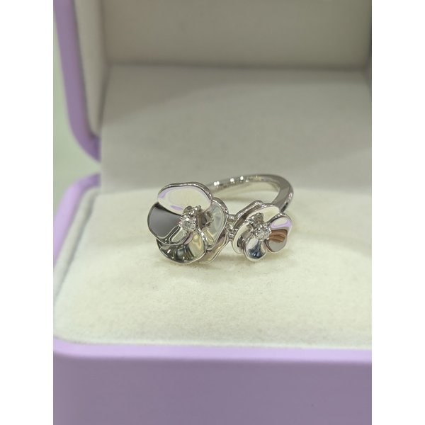 [파주점] 리틀팬지2 화이트골드 다이아몬드 반지  WG 18k 210800047